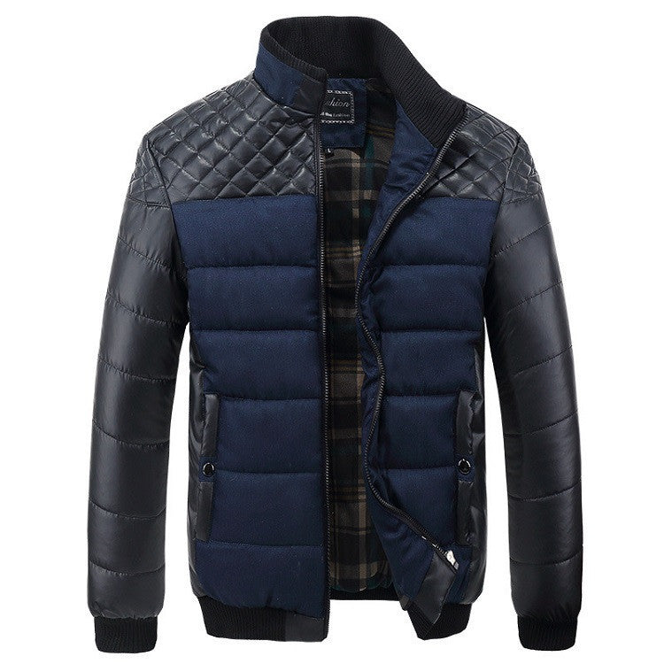 New Classic Brand Men Fashion Warm Jackets Plus Size L-4XL Patchwork Plaid Design Young Man Casaul Winter Coats, EDA0116 - CelebritystyleFashion.com.au online clothing shop australia