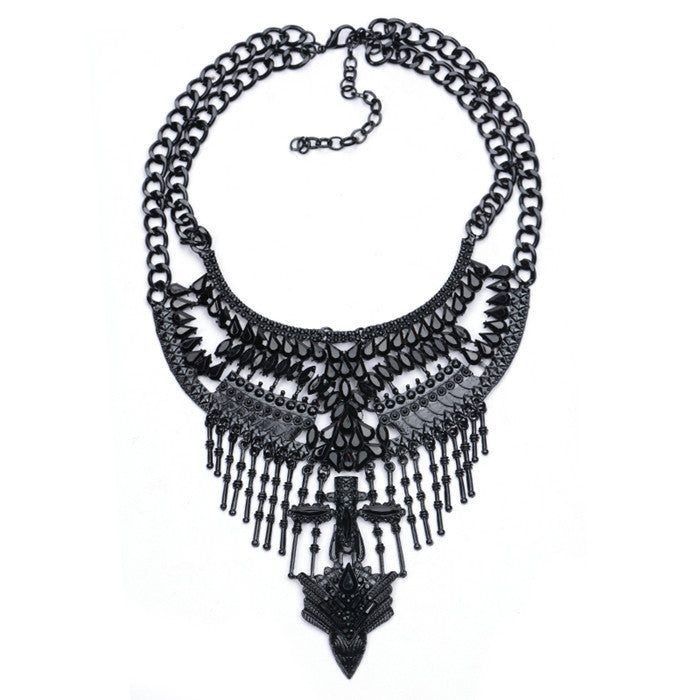 Big Women Collier Femme Necklaces Pendant Black Statement Bijoux Fashion Crystal Jewelry Choker Maxi Boho Vintage Jewelry - CelebritystyleFashion.com.au online clothing shop australia