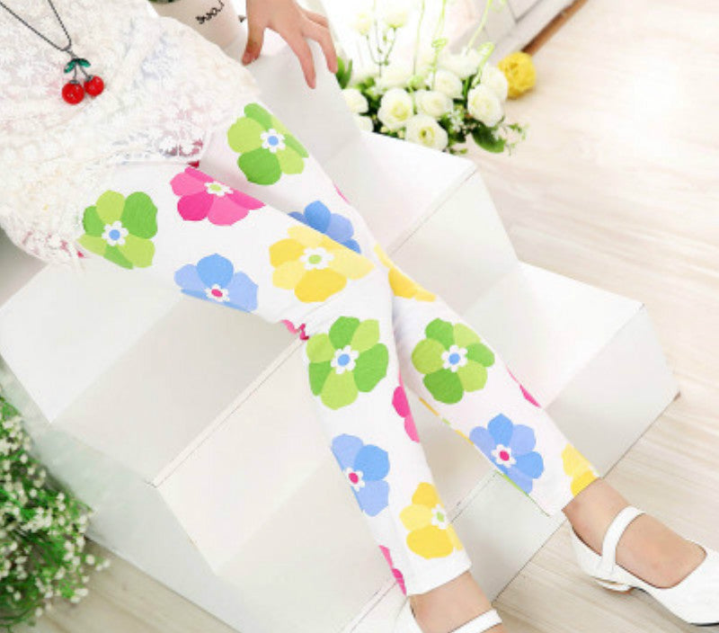 Girls Leggings Brand Children Leggings Spring Summer Print Color Skinny Kids Leggings for Girls Pants 18Colors - CelebritystyleFashion.com.au online clothing shop australia