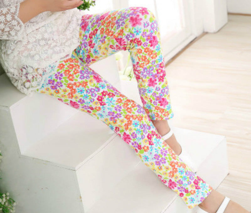 Girls Leggings Brand Children Leggings Spring Summer Print Color Skinny Kids Leggings for Girls Pants 18Colors - CelebritystyleFashion.com.au online clothing shop australia