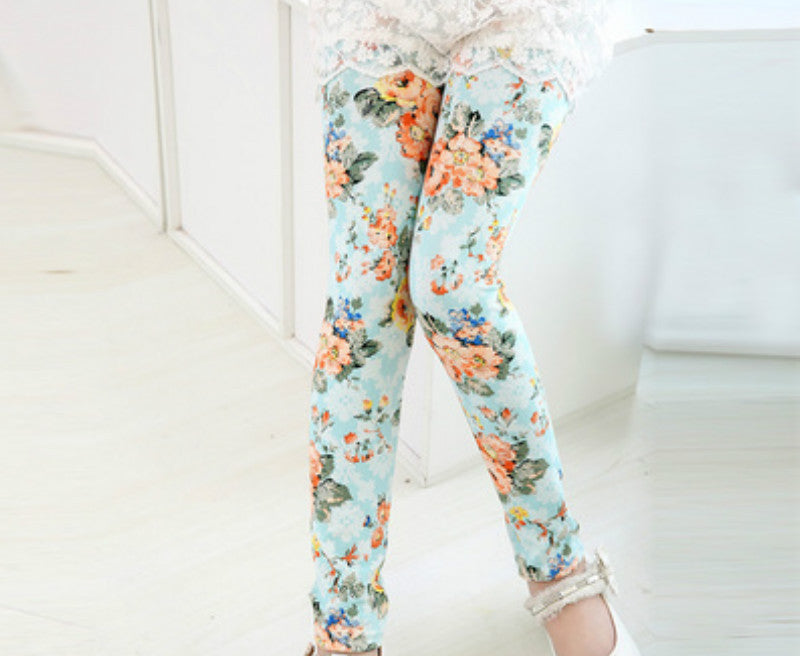 Girls Leggings Brand Children Leggings Spring Summer Print Color Skinny Kids Leggings for Girls Pants 18Colors - CelebritystyleFashion.com.au online clothing shop australia