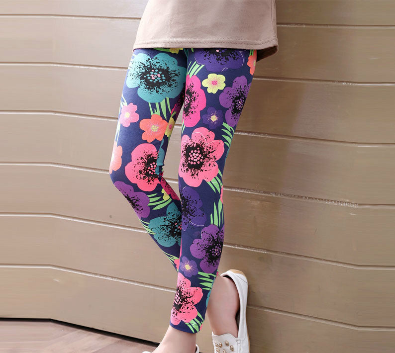 Girls Leggings Brand Children Leggings Spring Summer Print Color Skinny Kids Leggings for Girls Pants 18Colors - CelebritystyleFashion.com.au online clothing shop australia