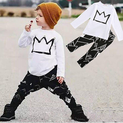 2pcs Clothes Toddler Kids Baby Boys T-shirt Tops + Long Pants Trousers Short Outfits Clothes Set Summer Cool Fashion 2 3 4 5 6 7 - CelebritystyleFashion.com.au online clothing shop australia