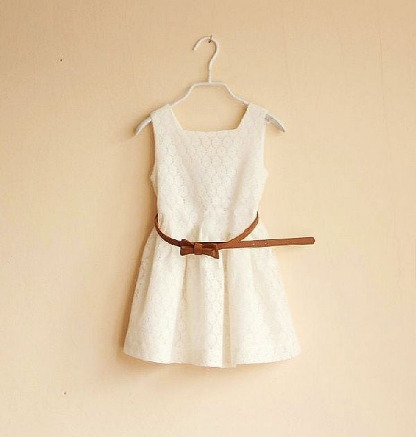 Summer Lace Vest Girls Dress Baby Girl Princess Dress 2-8 Years Children Clothes Kids Party Clothing For Girls Free Belt - CelebritystyleFashion.com.au online clothing shop australia