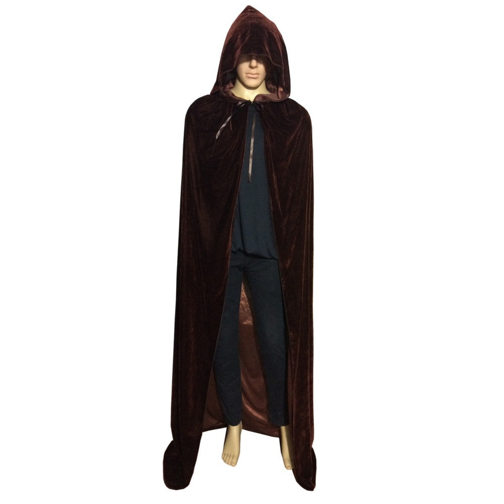 Cloak Velvet Hooded Cape Medieval Renaissance Costume Xmas Vampire Fancy Dress - CelebritystyleFashion.com.au online clothing shop australia