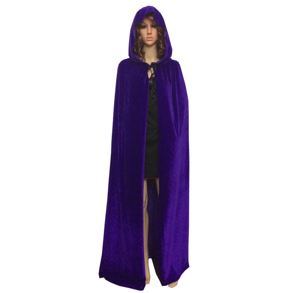 Cloak Velvet Hooded Cape Medieval Renaissance Costume Xmas Vampire Fancy Dress - CelebritystyleFashion.com.au online clothing shop australia