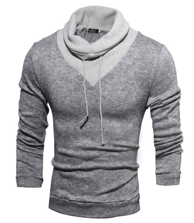 Turtleneck Sweater Stylish Knitted Long Sleeve High-Neck pullover Sweaters Men Sweater Male Sweaters Pullover-Size XXL - CelebritystyleFashion.com.au online clothing shop australia