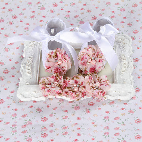 Ivory newborn Booties christening shoes for baby girl infant rhinestones first walker baby shoes ballerina; girls baptism set - CelebritystyleFashion.com.au online clothing shop australia