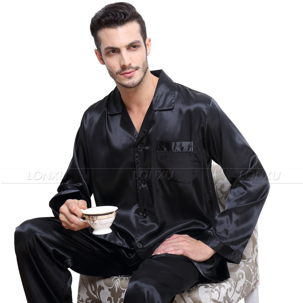 Mens Silk Satin Pajamas Set Pyjamas Set Pjs Sleepwear Loungewear - CelebritystyleFashion.com.au online clothing shop australia