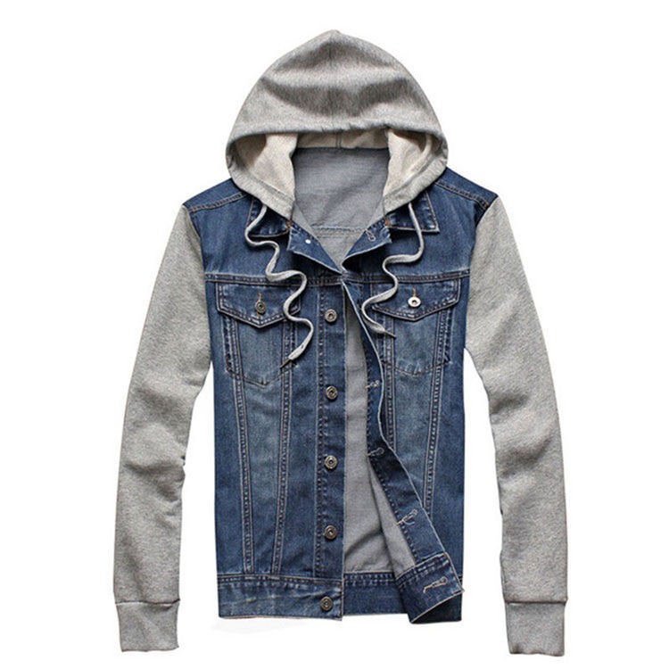 Denim Jacket men hooded sportswear Outdoors Casual fashion Jeans Jackets Hoodies Cowboy Mens Jacket and Coat Plus Size 4XL 5XL - CelebritystyleFashion.com.au online clothing shop australia