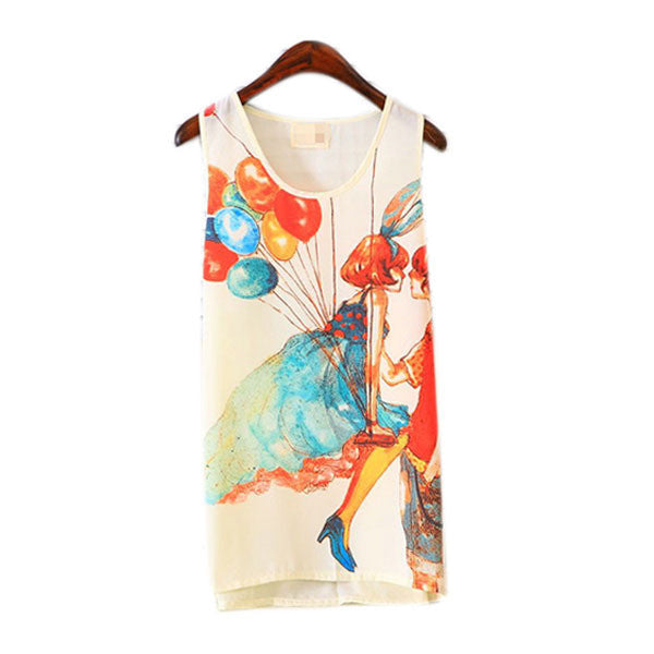 Lovely Fashion Women Girls Sleeveless Vest Tank Cami Tops Blouse Casual T-shirt Free Shippping - CelebritystyleFashion.com.au online clothing shop australia