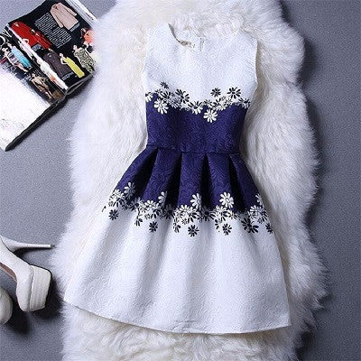 Summer Dress Fashion Print Flower Vest Girls Dresses Brand Designer Princess Party For Baby Kids Clothes Girl Dress Vestido - CelebritystyleFashion.com.au online clothing shop australia