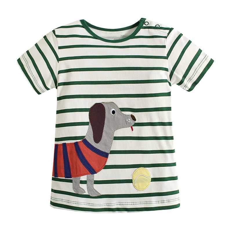 1-6Y Baby Boy T-shirt boys shirts children Tees Short sleeve shirts Summer Kids Tops Cartoon plane trucks Clothing Cotton stripe - CelebritystyleFashion.com.au online clothing shop australia