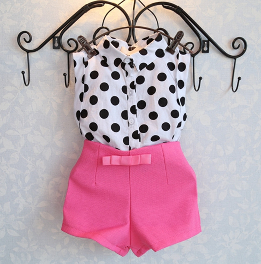 girls clothing sets girl baby clothes polka dot coat + pink pants baby clothing - CelebritystyleFashion.com.au online clothing shop australia