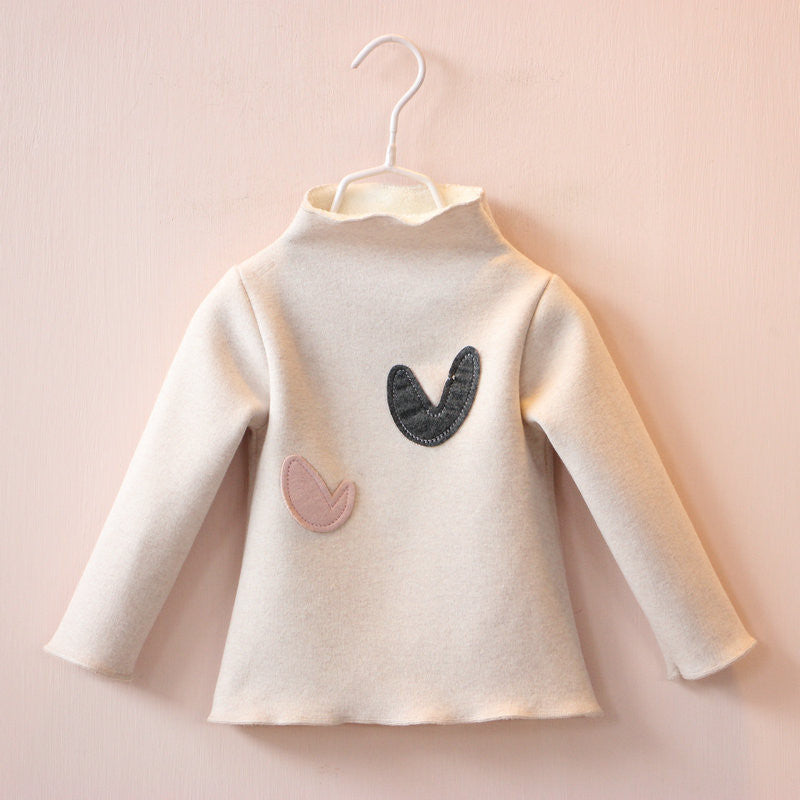 children's clothes girls cotton long sleeve love heart T-shirt kids fashion tops tees t shirts for 2-7T - CelebritystyleFashion.com.au online clothing shop australia