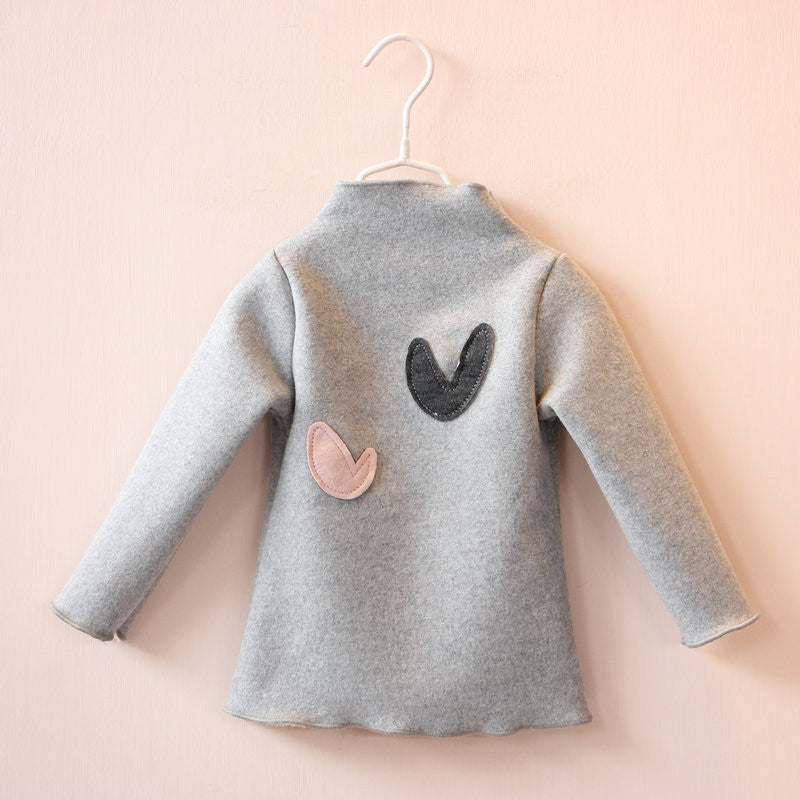 children's clothes girls cotton long sleeve love heart T-shirt kids fashion tops tees t shirts for 2-7T - CelebritystyleFashion.com.au online clothing shop australia