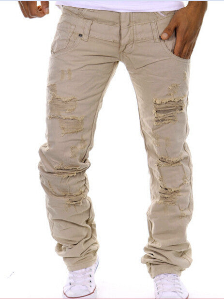hip hop brand ripped jeans denim Men Jeans,male famous brand men's jeans straight trousers - CelebritystyleFashion.com.au online clothing shop australia