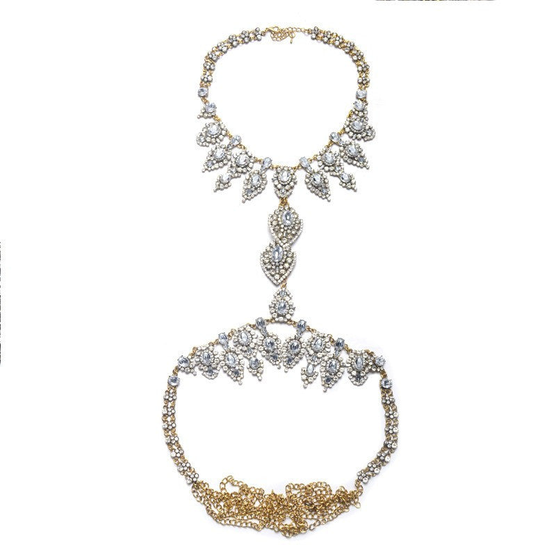 New ZA Long Body Chain DIY Handmade Luxury Blue Red Gem Fashion Crystal Necklace Pendant Set Statement Summer Vacation - CelebritystyleFashion.com.au online clothing shop australia