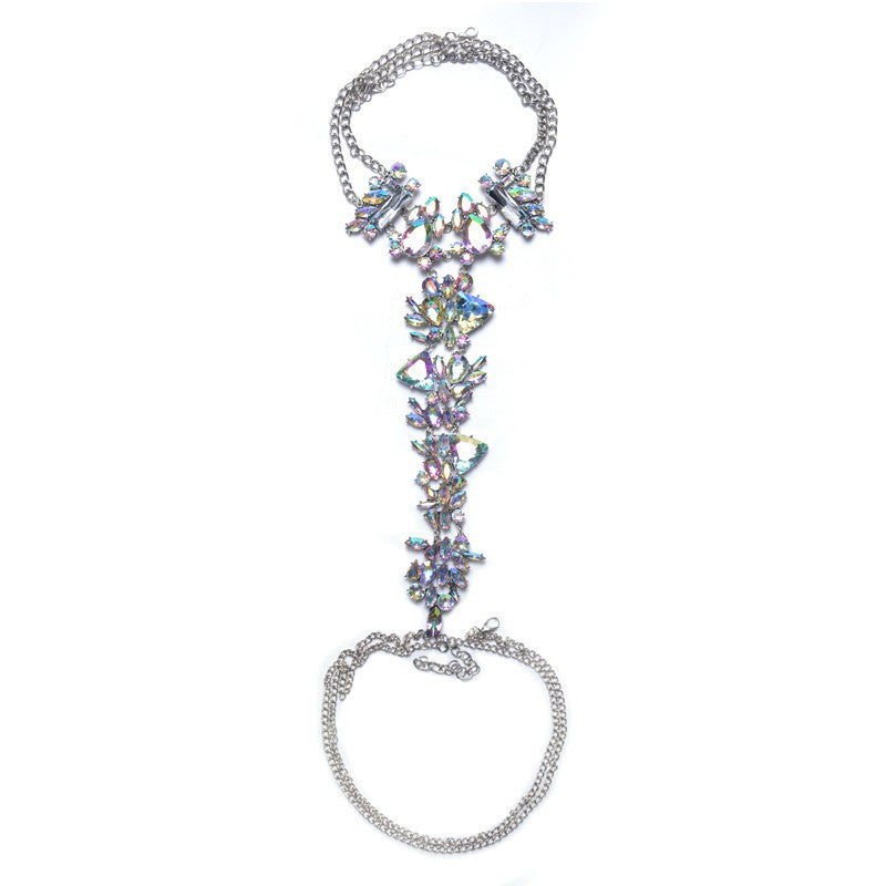 New ZA Long Body Chain DIY Handmade Luxury Blue Red Gem Fashion Crystal Necklace Pendant Set Statement Summer Vacation - CelebritystyleFashion.com.au online clothing shop australia