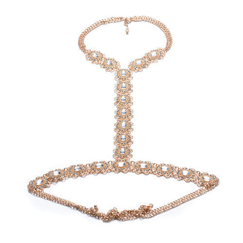 New ZA Long Body Chain DIY Handmade Luxury Blue Red Gem Fashion Crystal Necklace Pendant Set Statement Summer Vacation - CelebritystyleFashion.com.au online clothing shop australia