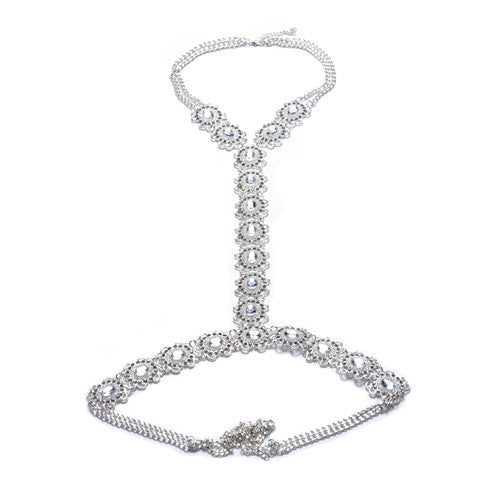 New ZA Long Body Chain DIY Handmade Luxury Blue Red Gem Fashion Crystal Necklace Pendant Set Statement Summer Vacation - CelebritystyleFashion.com.au online clothing shop australia