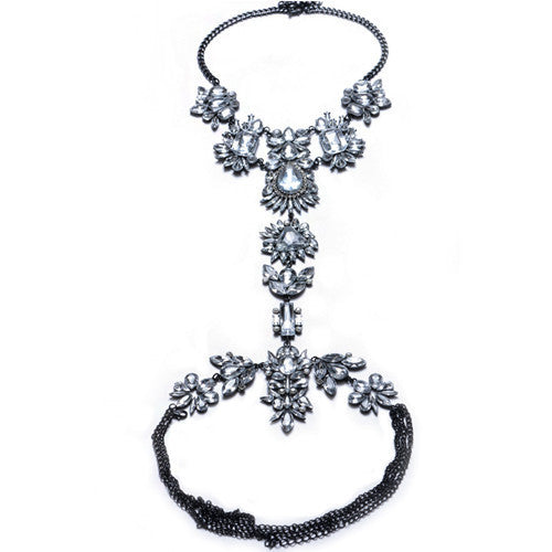 New ZA Long Body Chain DIY Handmade Luxury Blue Red Gem Fashion Crystal Necklace Pendant Set Statement Summer Vacation - CelebritystyleFashion.com.au online clothing shop australia