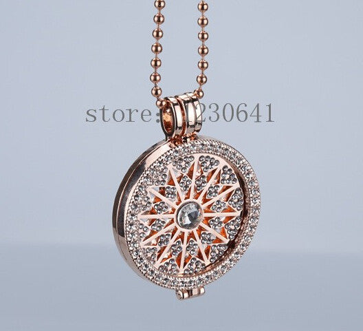 High grade sale flowes gold 35mm coin necklace pendants disc fit my 33mm coins holder for women fashion jewelry locket - CelebritystyleFashion.com.au online clothing shop australia