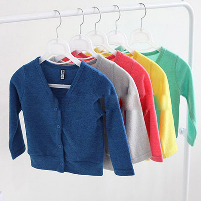 Child Boys Girls V-neck Cardigan Thick Cotton Jacket Coat Casual Comfortable - CelebritystyleFashion.com.au online clothing shop australia