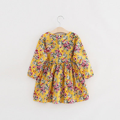 Autumn Long Sleeve Girl Dress Spring New Casual Style Baby Girl Dresses Girls Clothes Summer Dress for Kids Clothes 8 Colors - CelebritystyleFashion.com.au online clothing shop australia
