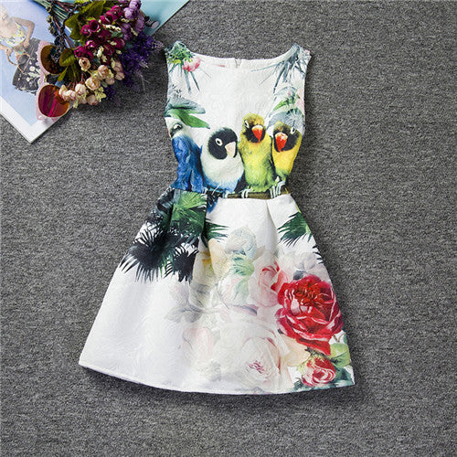 New Baby Girls Full Butterfly Print Dress 6 to 12 Years Kids Sundress for Girls Clothing Summer - CelebritystyleFashion.com.au online clothing shop australia