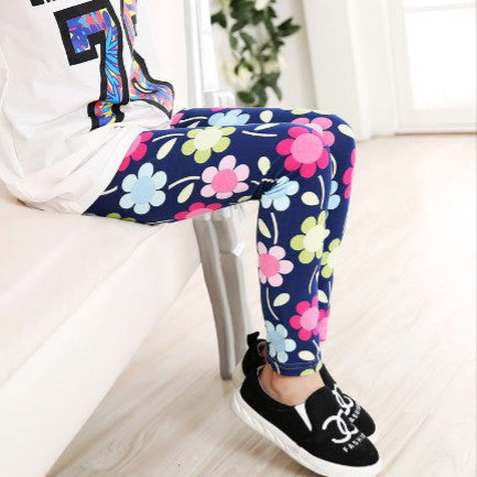 2-7years kids fashion cute cat leggings girls lovely flower leggings children long sleeve skinny pants - CelebritystyleFashion.com.au online clothing shop australia