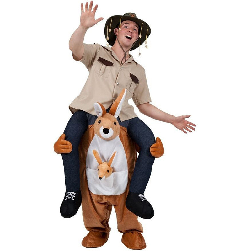 New Carry Me Ride on Bear Oktoberfest Costume Animal Funny Dress Up Fancy Pants Novelty Mascot Custome In stock - CelebritystyleFashion.com.au online clothing shop australia