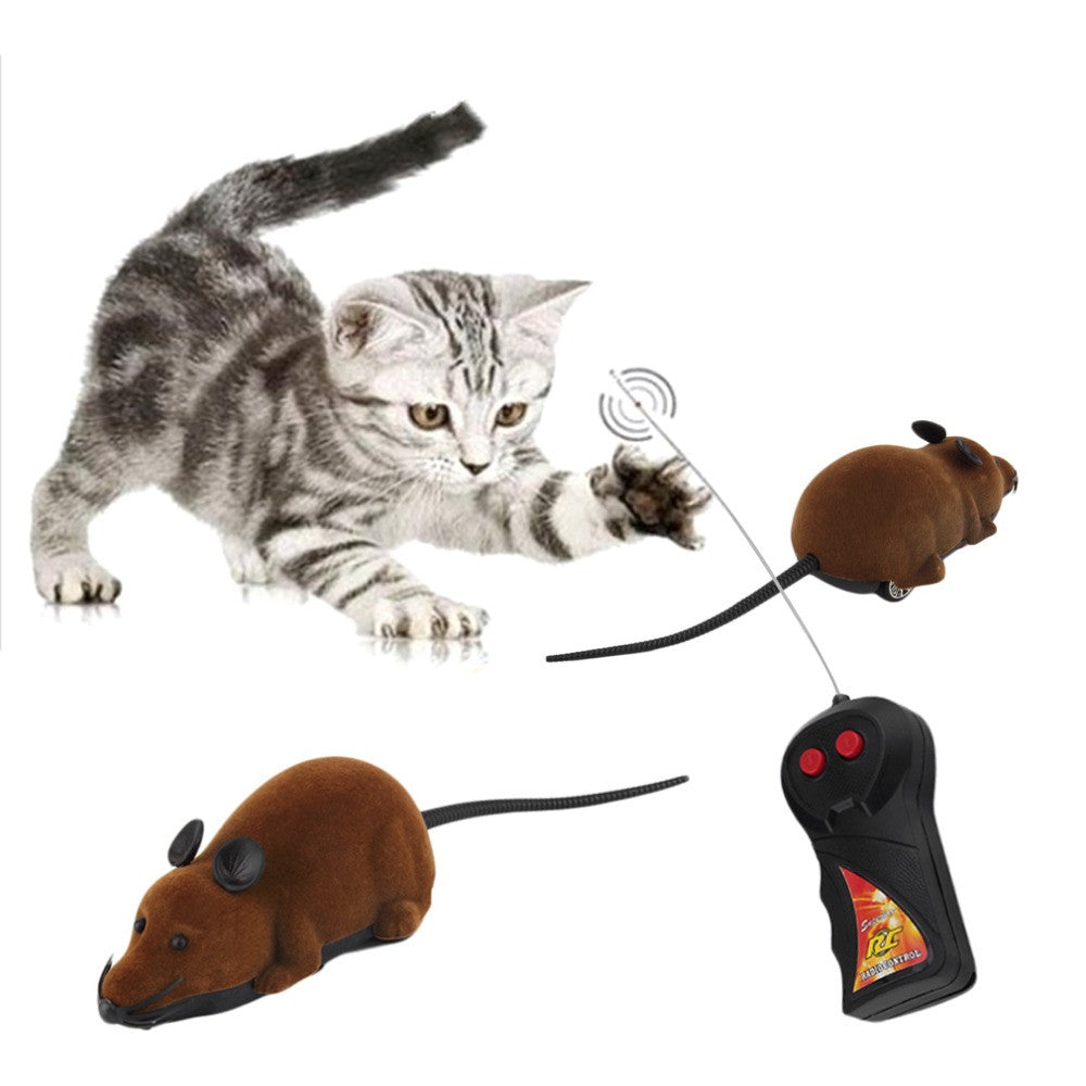 Remote Control Simulation Plush Mouse Mice Kids Toys Gift for Cat Dog