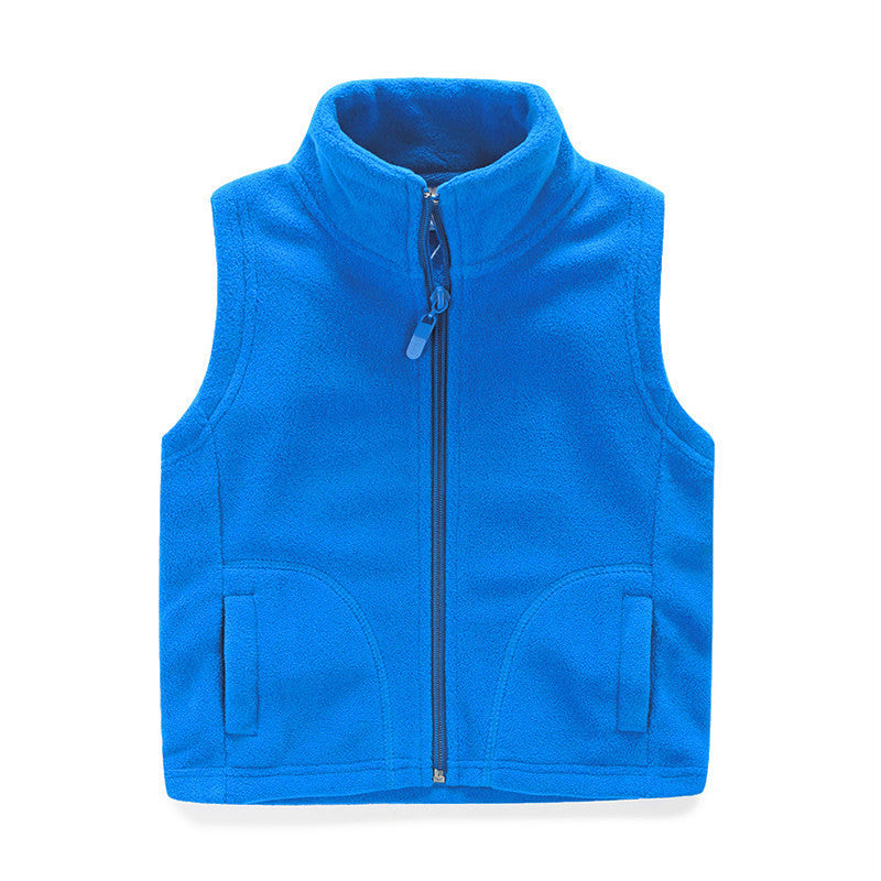 thicken winter cotton vest turtleneck solid fashion baby fleece vest kids waistcoat boys girls fleece jacket - CelebritystyleFashion.com.au online clothing shop australia