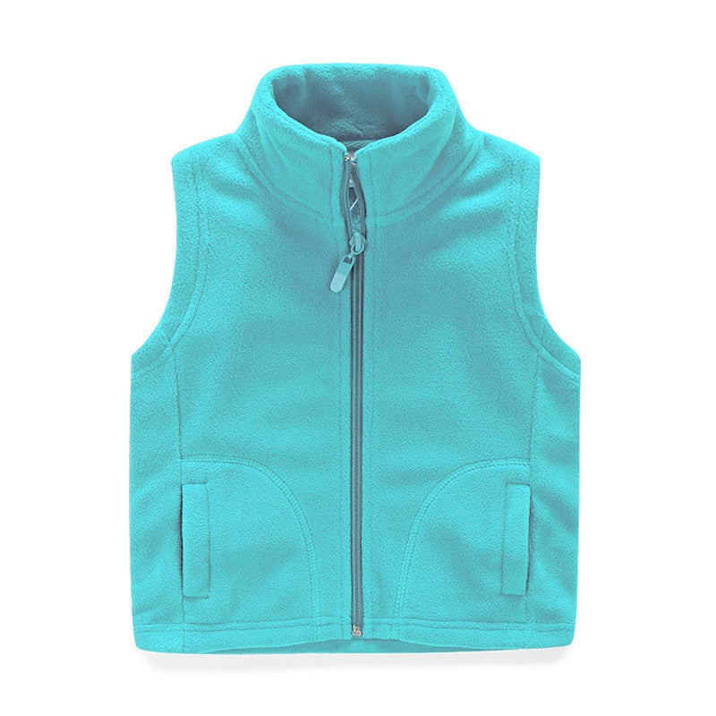 thicken winter cotton vest turtleneck solid fashion baby fleece vest kids waistcoat boys girls fleece jacket - CelebritystyleFashion.com.au online clothing shop australia