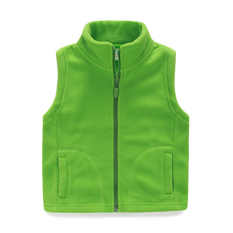 thicken winter cotton vest turtleneck solid fashion baby fleece vest kids waistcoat boys girls fleece jacket - CelebritystyleFashion.com.au online clothing shop australia