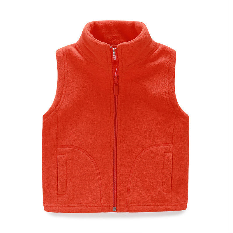 thicken winter cotton vest turtleneck solid fashion baby fleece vest kids waistcoat boys girls fleece jacket - CelebritystyleFashion.com.au online clothing shop australia