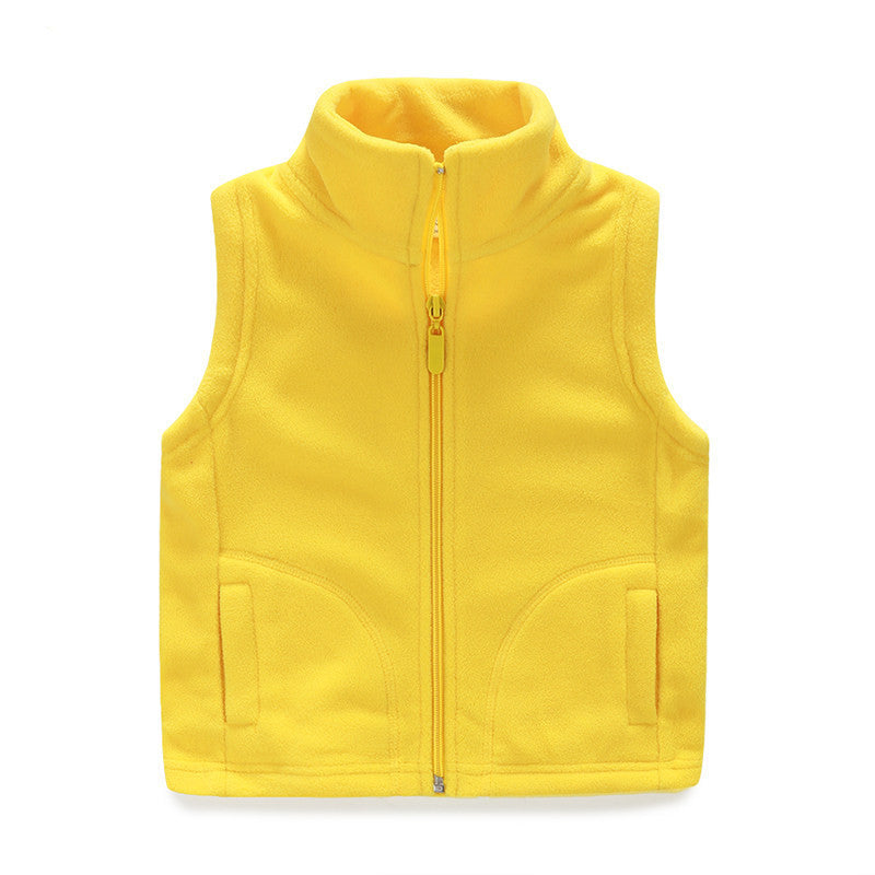 thicken winter cotton vest turtleneck solid fashion baby fleece vest kids waistcoat boys girls fleece jacket - CelebritystyleFashion.com.au online clothing shop australia