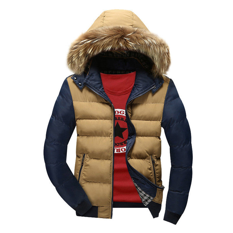 New Men's Hoodies Down Jacket Brand Clothing Winter Warm Thickening Cotton-Padded Parka Down Coat Outwear Jacket Y1945 - CelebritystyleFashion.com.au online clothing shop australia