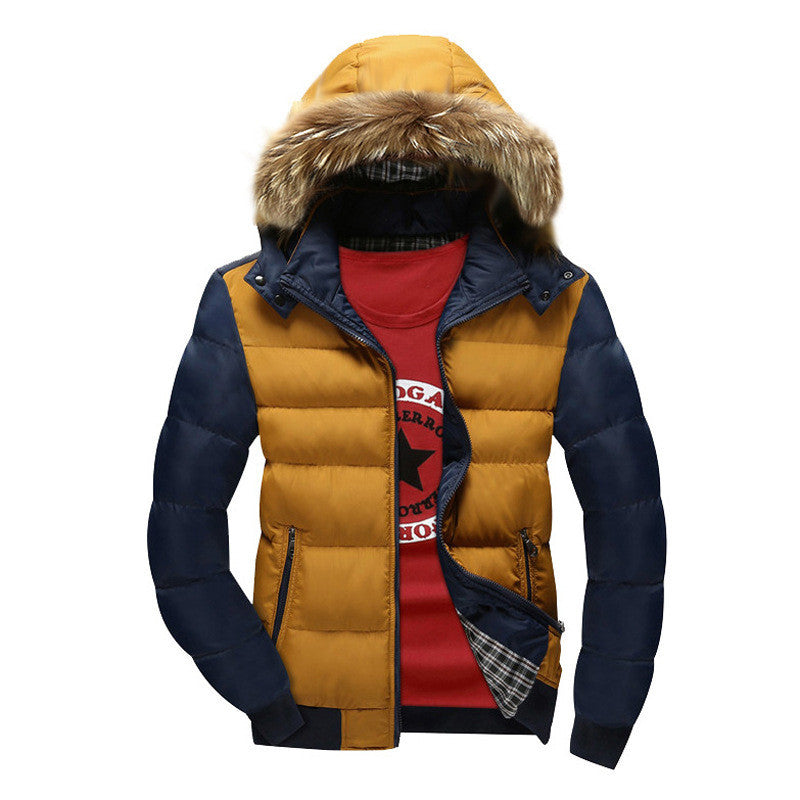 New Men's Hoodies Down Jacket Brand Clothing Winter Warm Thickening Cotton-Padded Parka Down Coat Outwear Jacket Y1945 - CelebritystyleFashion.com.au online clothing shop australia