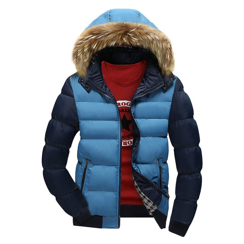 New Men's Hoodies Down Jacket Brand Clothing Winter Warm Thickening Cotton-Padded Parka Down Coat Outwear Jacket Y1945 - CelebritystyleFashion.com.au online clothing shop australia