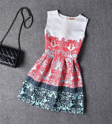 kids Dress Girl Dress Summer Style Sleeveless Printed Kids Dresses Girls Clothes Party Princess Dress Vestidos christmas - CelebritystyleFashion.com.au online clothing shop australia