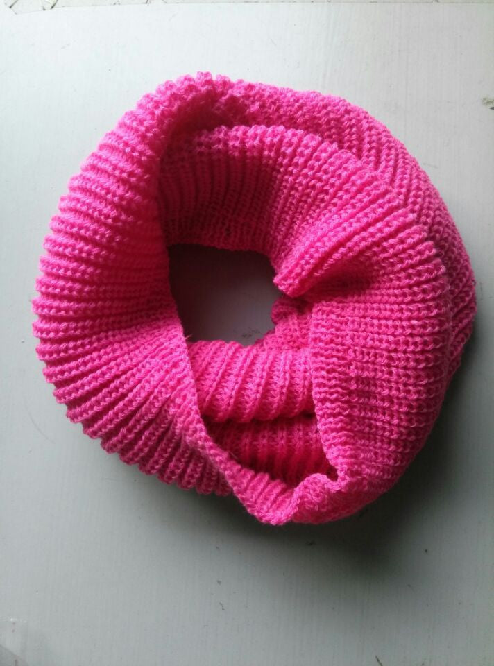 fashion winter warm Ring scarf lic Women Wool shawl Neck solid Wrap thicken Unisex Knitted scarves female pink sq306 - CelebritystyleFashion.com.au online clothing shop australia