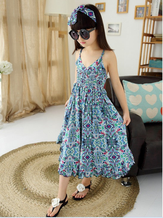 Kids Dresses For Girls Fashion Girls Dresses Summer Floral Bohemian Gi