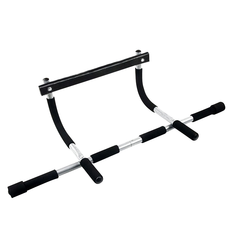 Upper Body Workout Bar Multi-Grip Lite Chin-Up Pull-Up Bar Heavy Duty Doorway Trainer for Home and Gym (Black)