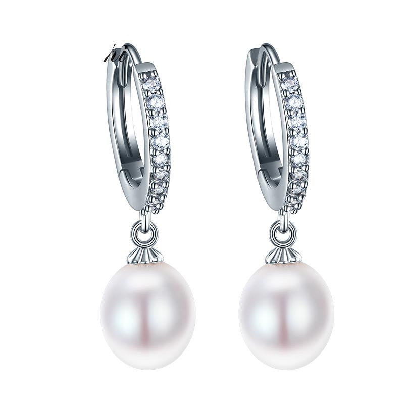 Best Quality 100% natural freshwater angel tear pearl jewelry 925 sterling silver stud earring women pendants earrings - CelebritystyleFashion.com.au online clothing shop australia