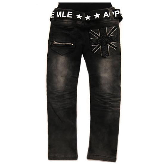 Spring New boys pants black color with white print hight quality boys kids jeans for children 2 to 12 years old B141 - CelebritystyleFashion.com.au online clothing shop australia
