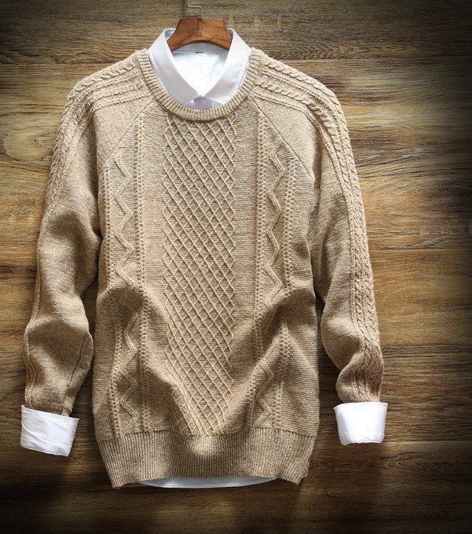 Autumn Winter Brand Men Sweaters Cashmere Wool Pullovers Knitting Thick Warm Designer Slim Fit Casual Knitted Man Knitwear - CelebritystyleFashion.com.au online clothing shop australia