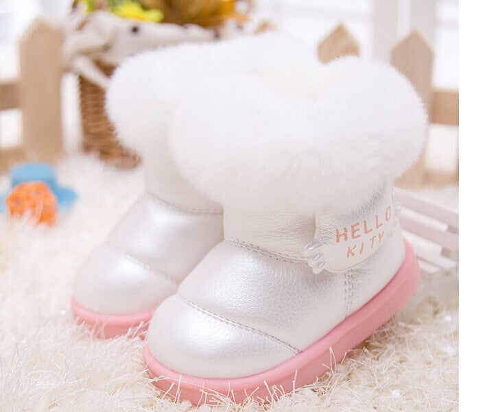 fashion Kids Children's shoes shiny fur warm winter boots snow boost Baby shoes Girls cotton padded Toddler baby's - CelebritystyleFashion.com.au online clothing shop australia