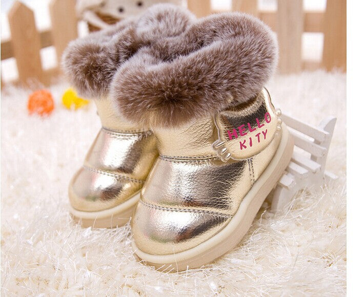 fashion Kids Children's shoes shiny fur warm winter boots snow boost Baby shoes Girls cotton padded Toddler baby's - CelebritystyleFashion.com.au online clothing shop australia